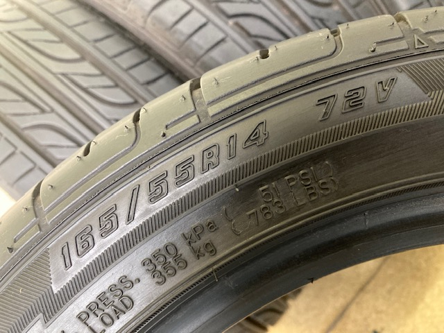 完売)(中古タイヤ) 極上品 2023年製 ☆165/55R14 72V GOODYEAR EAGLE